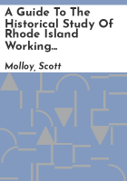 A_guide_to_the_historical_study_of_Rhode_Island_working_people
